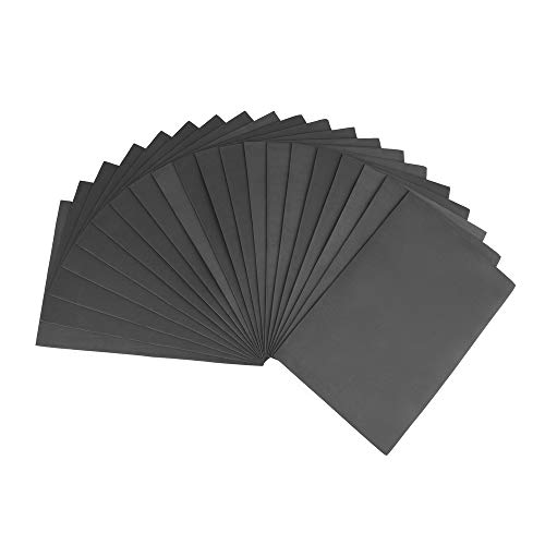 ewtshop® 20 Blatt Moosgummi, schwarz, Schaumstoff für Bastelarbeiten, Format: 21,0 x 29,7 cm DIN A von ewtshop