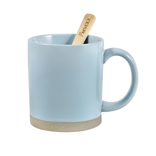fMSDD Zeitlose Farbe Glasur Becher Keramik Teetasse für Kaffee, Tee Suppe, heißen Kakao, sicher auf Mikrowelle und Geschirrspüler, Türkis mit erdigen Ton Boden fMSDD Zeitlose Farbe Glasur Becher Keramik Teetasse für Kaffee, Tee Suppe, heißen Kakao, sicher auf Mikrowelle und Geschirrspüler, Türkis mit erdigen Ton Boden von fMSDD