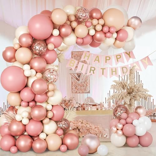 Luftballon Girlande Rosa - 105 Stück Rosa Gold Ballon Girlande mit Luftballons Rosegold und Ballons Beige Weiß, Pink Ballonbogen für Hochzeit, Geburtstagsdeko Mädchen, Baby Party, Abiball Decorations Luftballon Girlande Rosa - 105 Stück Rosa Gold Ballon Girlande mit Luftballons Rosegold und Ballons Beige Weiß, Pink Ballonbogen für Hochzeit, Geburtstagsdeko Mädchen, Baby Party, Abiball Decorations von fairymaiden