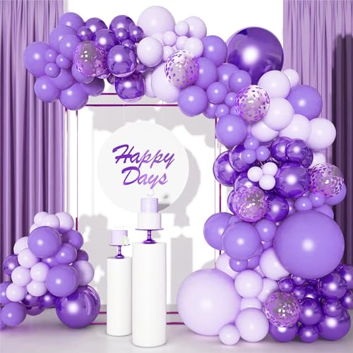 Lila Luftballons Geburtstag Mädchen - 106Stück Luftballon Girlande Mit Lila Ballons,Lila Konfetti Luftballons,Luftballons Lila Metallischer Für Baby Shower Geburtstagsdeko Hochzeit Party Deko Purple Lila Luftballons Geburtstag Mädchen - 106Stück Luftballon Girlande Mit Lila Ballons,Lila Konfetti Luftballons,Luftballons Lila Metallischer Für Baby Shower Geburtstagsdeko Hochzeit Party Deko Purple von fairymaiden