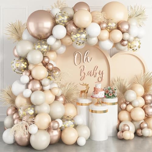 Luftballon Girlande Beige Sand Weiße, 109 Stück Ballon Girlande Orange Weiße Gold with Konfetti Ballons Gold Ballonbogen für Geburtstagsdeko Mädchen Frauen, Luftballons Hochzeit, Babyparty Deko Luftballon Girlande Beige Sand Weiße, 109 Stück Ballon Girlande Orange Weiße Gold with Konfetti Ballons Gold Ballonbogen für Geburtstagsdeko Mädchen Frauen, Luftballons Hochzeit, Babyparty Deko von fairymaiden