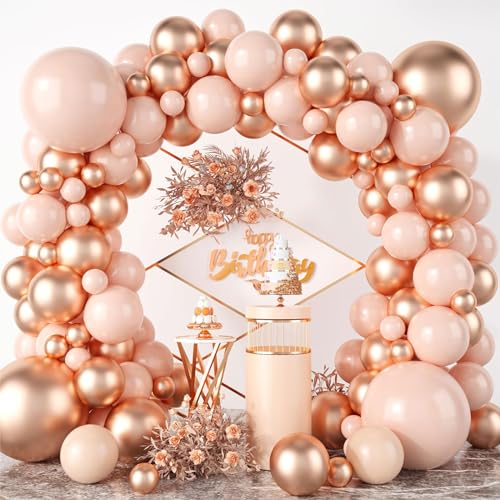 Rosegold Luftballons Geburtstag - 101 Stück Rosa Luftballon Girlande, Luftballons Pastell,Rosa Gold Ballon Girlande für Geburtstagsdeko Mädchen,Babyparty Deko,Birthday Decorations,Hochzeit,Baby Shower Rosegold Luftballons Geburtstag - 101 Stück Rosa Luftballon Girlande, Luftballons Pastell,Rosa Gold Ballon Girlande für Geburtstagsdeko Mädchen,Babyparty Deko,Birthday Decorations,Hochzeit,Baby Shower von fairymaiden