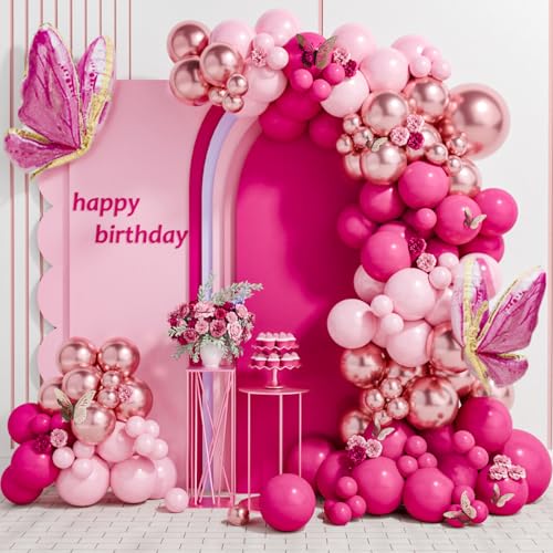 Luftballon Girlande Rosa - 112 Stück Ballons Girlande Rosa Pink mit Rose Gold Luftballons Hot Rot Latex Ballons, Ballongirlande Rosa Rot für Geburtstag Mädchen Frauen, Babyparty, Hochzeit, Party Deko Luftballon Girlande Rosa - 112 Stück Ballons Girlande Rosa Pink mit Rose Gold Luftballons Hot Rot Latex Ballons, Ballongirlande Rosa Rot für Geburtstag Mädchen Frauen, Babyparty, Hochzeit, Party Deko von fairymaiden