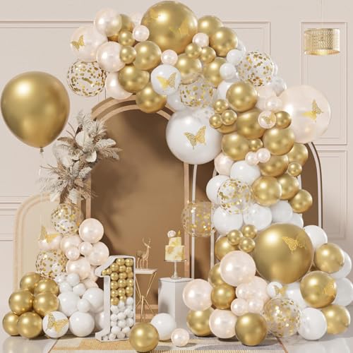 Weiß Gold Luftballon Girlande-111Stück Ballons Girlande Mit Ballons Gold Luftballons Weiß Konfetti Ballon Schmetterling Aufkleber,Ballon Hochzeit,Ballongirlande Für Geburtstagsdeko,Hochzeit Party Deko Weiß Gold Luftballon Girlande-111Stück Ballons Girlande Mit Ballons Gold Luftballons Weiß Konfetti Ballon Schmetterling Aufkleber,Ballon Hochzeit,Ballongirlande Für Geburtstagsdeko,Hochzeit Party Deko von fairymaiden