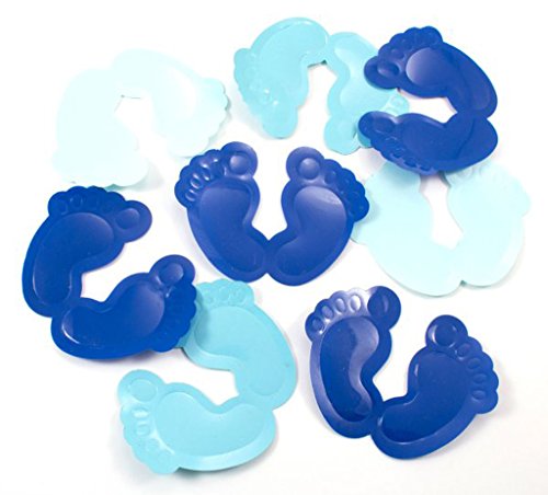 Folat 61606 - Konfetti XL Babyfüße - Geburt Junge - blau - 14g von Folat