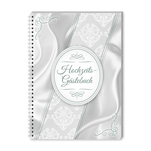 familiawedding - white wedding- Design XXL Gästebuch zur Hochzeit, romantisches Hochzeitsgästebuch mit weißen, dicken Inhaltsseiten von familiawedding