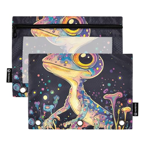 Ästhetische Gecko-Ringe, Ordnertaschen, Ordner, 3 Ringe für Ordner, 3 Ringe mit 3 Löchern, für Studenten, Zuhause, Reisen, Karten, Aufbewahrungsbehälter von famyily