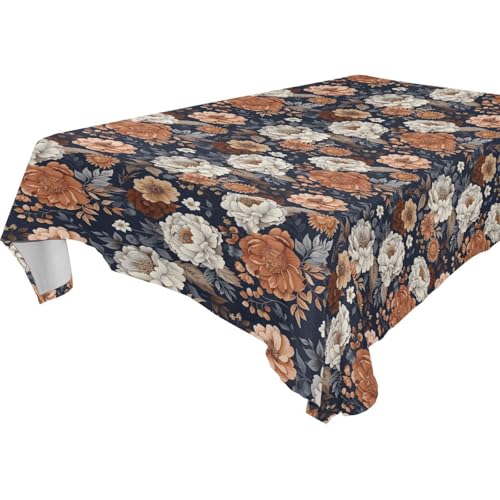 Abwischbare Tischdecke mit blühenden Blumen, für Küche und Esszimmer, Geburtstag, 1,8 m - 2,4 m, knitterfrei, Party-Klapptischdecke, 1 Stück, Größe 137 x 183 cm Abwischbare Tischdecke mit blühenden Blumen, für Küche und Esszimmer, Geburtstag, 1,8 m - 2,4 m, knitterfrei, Party-Klapptischdecke, 1 Stück, Größe 137 x 183 cm von famyily
