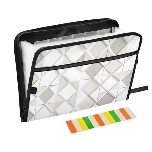 Akkordeanischer Aktenordner mit Taschen, A4-Format, rautenförmig, Kunststoff, Büro-Aktenordner für Rechnungshalter, klinische Krankenpflege, Weiß von famyily