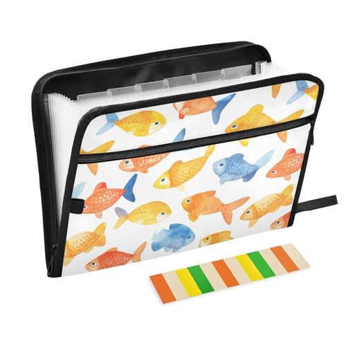 Akkordeon-Aktenordner in A4-Größe, mit Taschen, Organizer mit Taschen, Büro-Papier-Organizer für Rechnungen, Arbeit von famyily