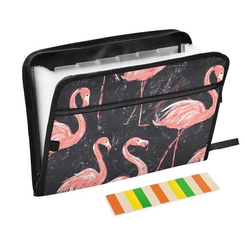 Akkordeon-Ordner mit Fächern, A4-Format, mit Taschen, Akkordeon-Organizer mit Ordnern für Beinbesprechungen, Rot von famyily