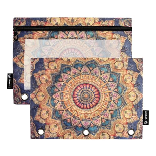 Beauty Bohemian Vintage Mandala Bleistifttasche 3 Loch Locher für 3 Loch Binder Taschen mit Wasserdicht für Schule Büro Organizer Beauty Bohemian Vintage Mandala Bleistifttasche 3 Loch Locher für 3 Loch Binder Taschen mit Wasserdicht für Schule Büro Organizer von famyily