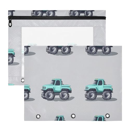 Binder Mehrzweck-Locher, 3 Locher für 3 Ringe, 2 Stück, Studenten, Schulanfang, LKW, Auto, Grau von famyily