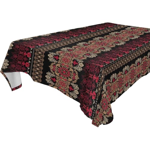 Boho-Tischdecke, abwaschbar, für Küche und Esszimmer, Herbstdekoration, 1,8 m - 2,4 m, lichtecht, Cafés, Weiß, 1 Stück, Größe 137 x 183 cm Boho-Tischdecke, abwaschbar, für Küche und Esszimmer, Herbstdekoration, 1,8 m - 2,4 m, lichtecht, Cafés, Weiß, 1 Stück, Größe 137 x 183 cm von famyily