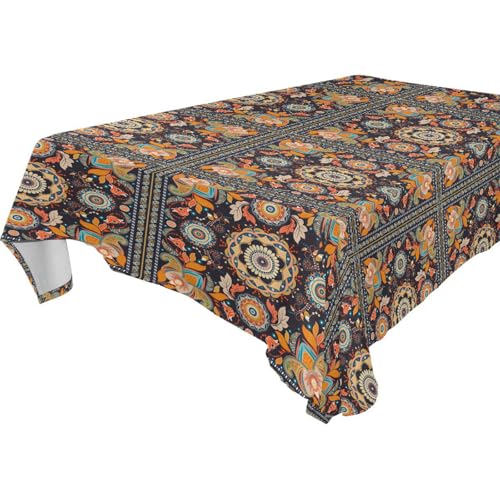 Bunte Tischdecke im Tribal-Boho-Stil, rechteckig, abwischbar, für Küche und Esszimmer, Geburtstag, 1,8 m - 2,4 m, transparent, 1 Stück, Größe 137 x 183 cm Bunte Tischdecke im Tribal-Boho-Stil, rechteckig, abwischbar, für Küche und Esszimmer, Geburtstag, 1,8 m - 2,4 m, transparent, 1 Stück, Größe 137 x 183 cm von famyily