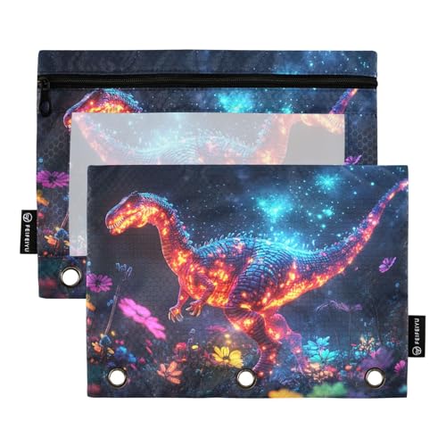Burgunderrote Dinosaurier-Bindertaschen, 3-Locher, Ordner für drei Ringe, Ordnertaschen mit 3 Löchern, für Untersuchungsbüro, Organizer von famyily