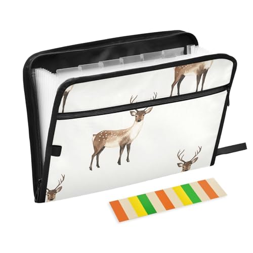Chic Reindeer Minimalistischer Aktenordner, Organizer, A4-Größe, Dokumententasche mit Reißverschluss, erweiterbar, Akkordeon-Aktenordner und Aufbewahrung für Tierärzte, Krankenpflegeschule Chic Reindeer Minimalistischer Aktenordner, Organizer, A4-Größe, Dokumententasche mit Reißverschluss, erweiterbar, Akkordeon-Aktenordner und Aufbewahrung für Tierärzte, Krankenpflegeschule von famyily