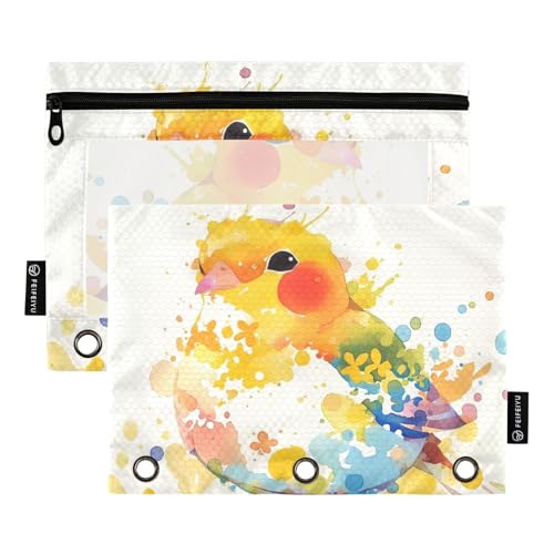 Color Burst Avian Ringbuchtaschen, Aufbewahrungstasche für 3 Ringe, Ordner mit Ordnerlöchern für Untersuchung, Schreibwarenbedarf von famyily