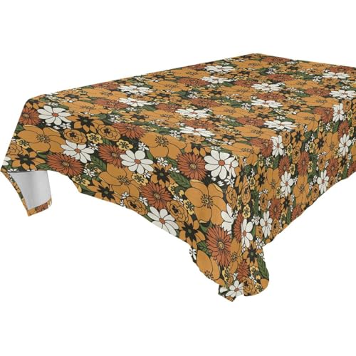 Einfache Blumen-Party-Tischdecke, abwischbar, für Küche und Esszimmer, Herbstdekoration, 1,8 m - 2,4 m, staubdicht, für den Außenbereich, 1 Stück, Größe 137 x 183 cm Einfache Blumen-Party-Tischdecke, abwischbar, für Küche und Esszimmer, Herbstdekoration, 1,8 m - 2,4 m, staubdicht, für den Außenbereich, 1 Stück, Größe 137 x 183 cm von famyily
