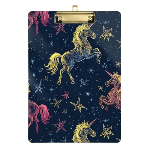 Elegante Einhörner Sternennacht Klemmbrett Klemmbrett Transparent Kunststoff Klemmbretter Wissenschaft Klemmbrett für Polizei Ticket Schule 31,8 x 22,9 cm Elegante Einhörner Sternennacht Klemmbrett Klemmbrett Transparent Kunststoff Klemmbretter Wissenschaft Klemmbrett für Polizei Ticket Schule 31,8 x 22,9 cm von famyily