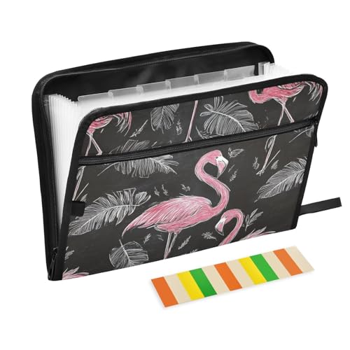Erweiterbarer Aktenordner mit Flamingo-Blättern, A4, mit Taschen, Kunststoff-Aktenordner, Poly-Hängeregister, für Ernährungsberater, Büro, Klemmbrett Erweiterbarer Aktenordner mit Flamingo-Blättern, A4, mit Taschen, Kunststoff-Aktenordner, Poly-Hängeregister, für Ernährungsberater, Büro, Klemmbrett von famyily