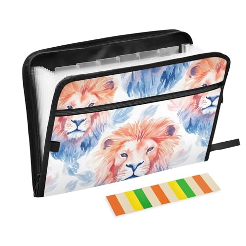 Fächermappe mit Löwenfedern, A4-Größe, mit Taschen, Poly-Hängemappe, für Rechnungshalter, klinische Krankenpflege von famyily