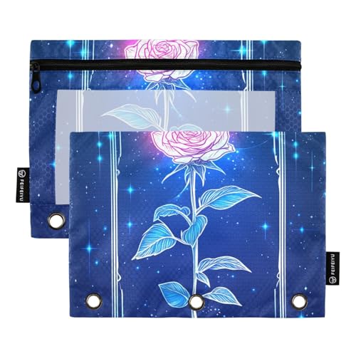 Fantasy Rose Tarot-Ordner mit drei Ringen, Ordnertaschen mit 3 Löchern für Prüfungsbüro, Organizer von famyily