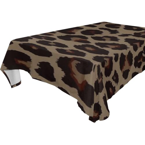 Fleckenabweisende Tischdecke mit Leopardenmuster, abwischbar, für Küche und Esszimmer, Camping, 1,8 m - 2,4 m, schrumpffrei, Rot, 1 Stück, Größe 137 x 183 cm Fleckenabweisende Tischdecke mit Leopardenmuster, abwischbar, für Küche und Esszimmer, Camping, 1,8 m - 2,4 m, schrumpffrei, Rot, 1 Stück, Größe 137 x 183 cm von famyily