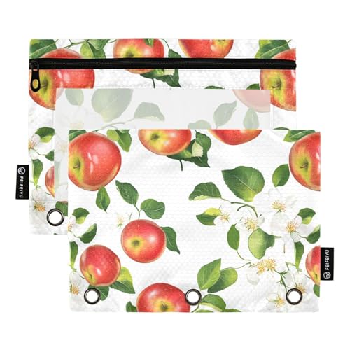 Frische Äpfel Obst Weiß Binder Taschen 3 Loch Locher für drei Ringe Binder Taschen mit 3 Löchern für Kinder Ofhce Supplies von famyily