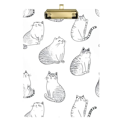 Funny Singapuracats Klemmbrett für Arbeit, Quittung, Klemmbrett, Wissenschaft, Klemmbrett für Inspektoren, Büro, Klemmbrett, 31,8 x 63,5 cm, Weiß von famyily