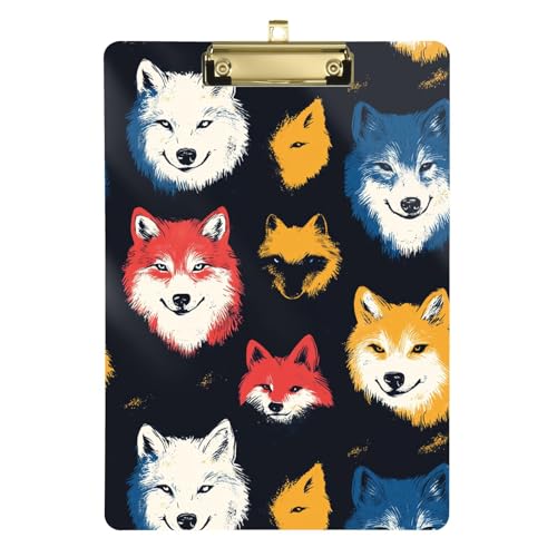 Funny Wolf Klemmbrett im 90er-Jahre-Stil, legale Größe, Papier-Klemmbrett für Diätassistenten, Baustelle, 31,8 x 22,9 cm Funny Wolf Klemmbrett im 90er-Jahre-Stil, legale Größe, Papier-Klemmbrett für Diätassistenten, Baustelle, 31,8 x 22,9 cm von famyily