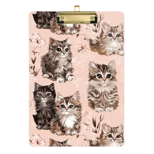 Kawaii Maine Cooncats Klemmbrett in Rotgold, legale Größe, Klemmbrett, Acryl-Klemmbretter, Büroklammerbrett für Ernährungsberater, Zahnärzte, 31,8 x 66 cm von famyily