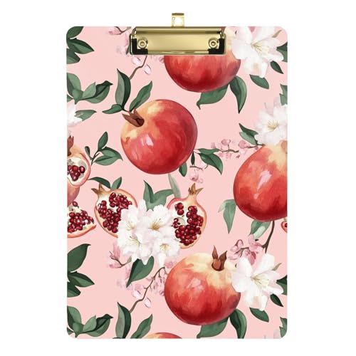 Klemmbrett aus Kunststoff mit frischem Granatapfel-Motiv, Still-Klemmbrett, Bild-Klemmbretter für Ärzte, Meetings, 31,8 x 22,9 cm Klemmbrett aus Kunststoff mit frischem Granatapfel-Motiv, Still-Klemmbrett, Bild-Klemmbretter für Ärzte, Meetings, 31,8 x 22,9 cm von famyily