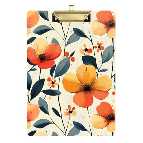 Klemmbrett aus Kunststoff mit lebendigen Blumen, Gelb / Orange, legale Größe, Klemmbrett für Bilder, Klemmbretter für Inspektoren, Büro, 31,8 x 45,7 cm Klemmbrett aus Kunststoff mit lebendigen Blumen, Gelb / Orange, legale Größe, Klemmbrett für Bilder, Klemmbretter für Inspektoren, Büro, 31,8 x 45,7 cm von famyily