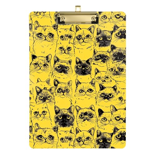 Klemmbrett mit Cartoon-Exotik-Kurzhaarkatzen, legale Größe, Klemmbrett, Klemmbrett, Klemmbrett, Clipboard, für Krankenschwestern, Speisekarten, für Restaurants, 31,8 x 91,4 cm, Gelb Klemmbrett mit Cartoon-Exotik-Kurzhaarkatzen, legale Größe, Klemmbrett, Klemmbrett, Klemmbrett, Clipboard, für Krankenschwestern, Speisekarten, für Restaurants, 31,8 x 91,4 cm, Gelb von famyily