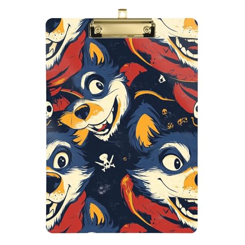 Klemmbrett mit Cartoon-Wolf, legale Größe, Klemmbrett, Kunststoff-Klemmbrett, Papierblock für Kinderkrankenschwestern, Büro, Klemmbrett, 31,8 x 22,9 cm, Blau Klemmbrett mit Cartoon-Wolf, legale Größe, Klemmbrett, Kunststoff-Klemmbrett, Papierblock für Kinderkrankenschwestern, Büro, Klemmbrett, 31,8 x 22,9 cm, Blau von famyily