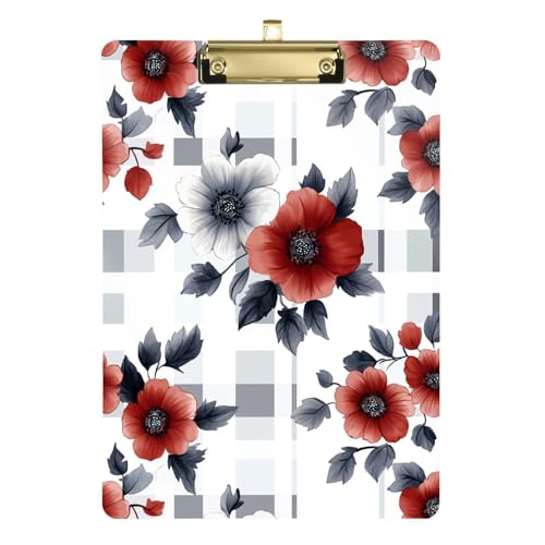 Klemmbrett mit buntem Blumenmuster, für Arbeit, Quittung, Klemmbrett, Wissenschaft, Klemmbrett für Inspektoren, Büro, Klemmbrett, 31,8 x 33 cm von famyily
