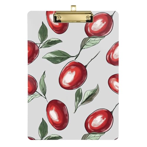 Klemmbrett mit frischem Jujube-Frucht-Design, legale Größe, coole Klemmbretter, legale Größe, Kunststoff-Klemmbrett für Ernährungsberater, klinische Krankenpflege, 31,8 x 22,9 cm Klemmbrett mit frischem Jujube-Frucht-Design, legale Größe, coole Klemmbretter, legale Größe, Kunststoff-Klemmbrett für Ernährungsberater, klinische Krankenpflege, 31,8 x 22,9 cm von famyily