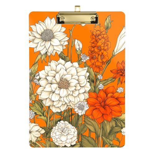 Klemmbretter mit Blumen, Gladiolen, Orange, Kunststoff-Klemmbretter, Zeichnen, Klemmbrett, Notizblock für Ingenieurbüro, 31,8 x 22,9 cm Klemmbretter mit Blumen, Gladiolen, Orange, Kunststoff-Klemmbretter, Zeichnen, Klemmbrett, Notizblock für Ingenieurbüro, 31,8 x 22,9 cm von famyily