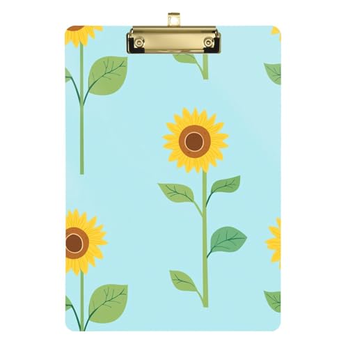 Klemmbretter mit Sonnenblumen, Gelb / Blau, 31,8 x 55,9 cm von famyily