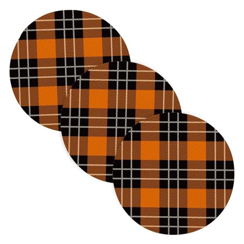 Küchenuntersetzer für heiße Gerichte, 38,1 cm, Baumwollgarn, hitzebeständig, Untersetzer für Mikrowelle, Herd, Bauernhaus, Küche, Dekoration, Orange, Braun, quadratisch, 3 Stück Küchenuntersetzer für heiße Gerichte, 38,1 cm, Baumwollgarn, hitzebeständig, Untersetzer für Mikrowelle, Herd, Bauernhaus, Küche, Dekoration, Orange, Braun, quadratisch, 3 Stück von famyily