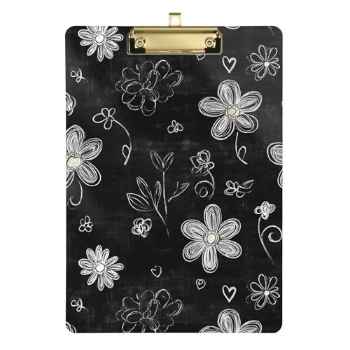 Kunststoff-Klemmbrett mit Blumenmuster, legale Größe, Klemmbrett, Acryl-Klemmbretter, Kunststoff-Klemmbretter für Ingenieure, Militär, 31,8 x 27,9 cm von famyily