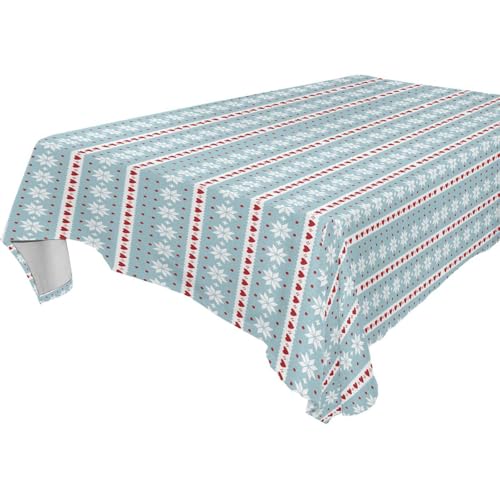 Picknick-Tischdecke mit Weihnachtsschneeflocken, abwischbar, für Küche und Esszimmer, Camping, 1,8 m - 2,4 m, waschbar, Grill, Outdoor, Picknicktisch, 1 Stück, Größe 137 x 183 cm, Blau und Weiß Picknick-Tischdecke mit Weihnachtsschneeflocken, abwischbar, für Küche und Esszimmer, Camping, 1,8 m - 2,4 m, waschbar, Grill, Outdoor, Picknicktisch, 1 Stück, Größe 137 x 183 cm, Blau und Weiß von famyily