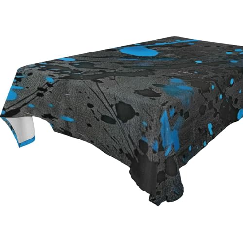 Rechteckige Tischdecke, abwaschbar, für Küche und Esszimmer, Outdoor, 1,8 m - 2,4 m, staubdicht, für Tisch, 1 Stück, Größe 137 x 183 cm, fluoreszierend, Blau und Schwarz Rechteckige Tischdecke, abwaschbar, für Küche und Esszimmer, Outdoor, 1,8 m - 2,4 m, staubdicht, für Tisch, 1 Stück, Größe 137 x 183 cm, fluoreszierend, Blau und Schwarz von famyily