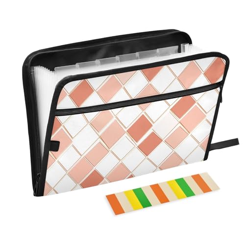 Rhomboid Dokumentenmappe, A4-Größe, Ordner für Dokumente, mit Reißverschlusstasche, Aktenordner, mehrere Taschen, Ordner für Sozialarbeiter, Baustelle von famyily