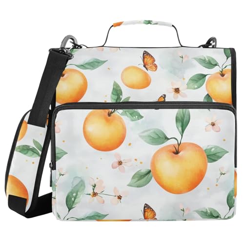 Ringbuch mit 18 Ringen, mit Reißverschluss, mehrere Taschen, tragbar, für Zuhause, Reisen, sichere Aufbewahrungstasche für die Schule von famyily