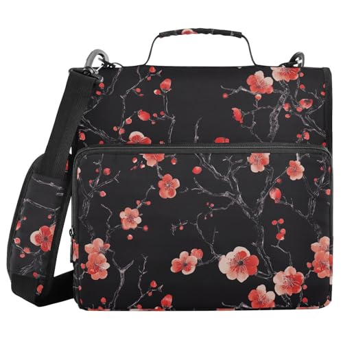 Ringbuch mit 8 Ringen und Reißverschluss, mehrere Taschen, tragbar, für Zuhause, Reisen, sichere Aufbewahrungstasche für die Schule von famyily