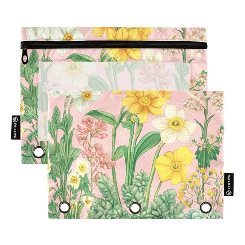 Ringbuchtasche für Blumen, Geranie, Sukkulenten, Rosa, 3 Löcher, Tasche für Ringe, Ordner, Aufbewahrung mit 3 Löchern, für Studenten, Büro, Dokumenten-Organizer Ringbuchtasche für Blumen, Geranie, Sukkulenten, Rosa, 3 Löcher, Tasche für Ringe, Ordner, Aufbewahrung mit 3 Löchern, für Studenten, Büro, Dokumenten-Organizer von famyily
