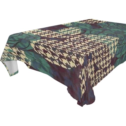 Rustikale Tischdecke, abwischbar, für Küche und Esszimmer, Party, 1,8 m - 2,4 m, knitterfrei, für Teetisch, Esstisch, 1 Stück, Größe 137 x 183 cm, Grün Rustikale Tischdecke, abwischbar, für Küche und Esszimmer, Party, 1,8 m - 2,4 m, knitterfrei, für Teetisch, Esstisch, 1 Stück, Größe 137 x 183 cm, Grün von famyily