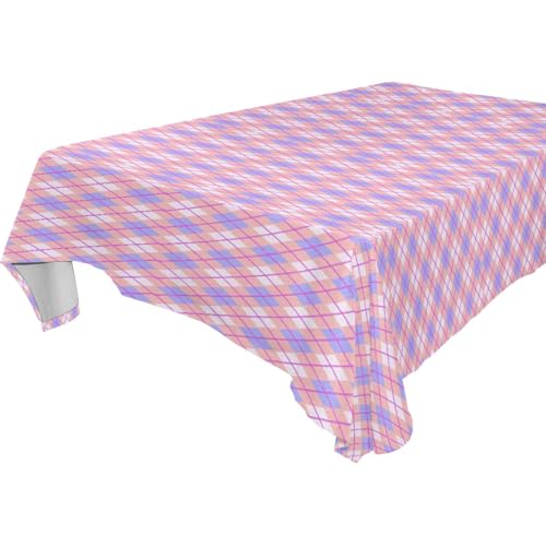 Schachbrett-Tischdecke, abwischbar, für Küche und Esszimmer, Outdoor, 1,8 m - 2,4 m, waschbar, Picknick-Esstischschutz, 1 Stück, Größe 137 x 183 cm, Pfirsichfarben und Violett Schachbrett-Tischdecke, abwischbar, für Küche und Esszimmer, Outdoor, 1,8 m - 2,4 m, waschbar, Picknick-Esstischschutz, 1 Stück, Größe 137 x 183 cm, Pfirsichfarben und Violett von famyily